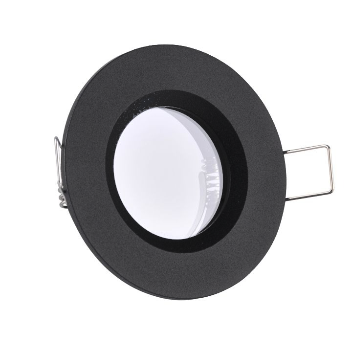 Inbouw spot GU10 - Staal - Rond armatuur - IP44 - Mat zwart - Verstelbaar Inbouw spot GU10 - Staal - Rond armatuur - IP44 - Mat zwart - Verstelbaar
